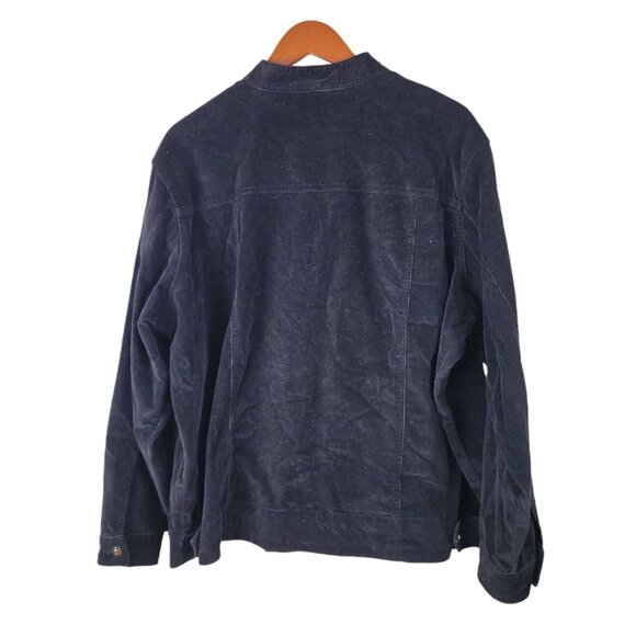 Quacker Factory Velvet Bomber Jacket Plus Size 2X Coat Rhinestone Velour Black - Picture 4 of 5